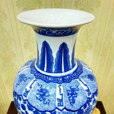 Lục Bình Men Chàm họa tiết Cổ Đồ